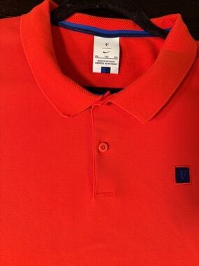Rare Roger Federer, Nike Men's Polo Shirt - size XXL in excellent condition